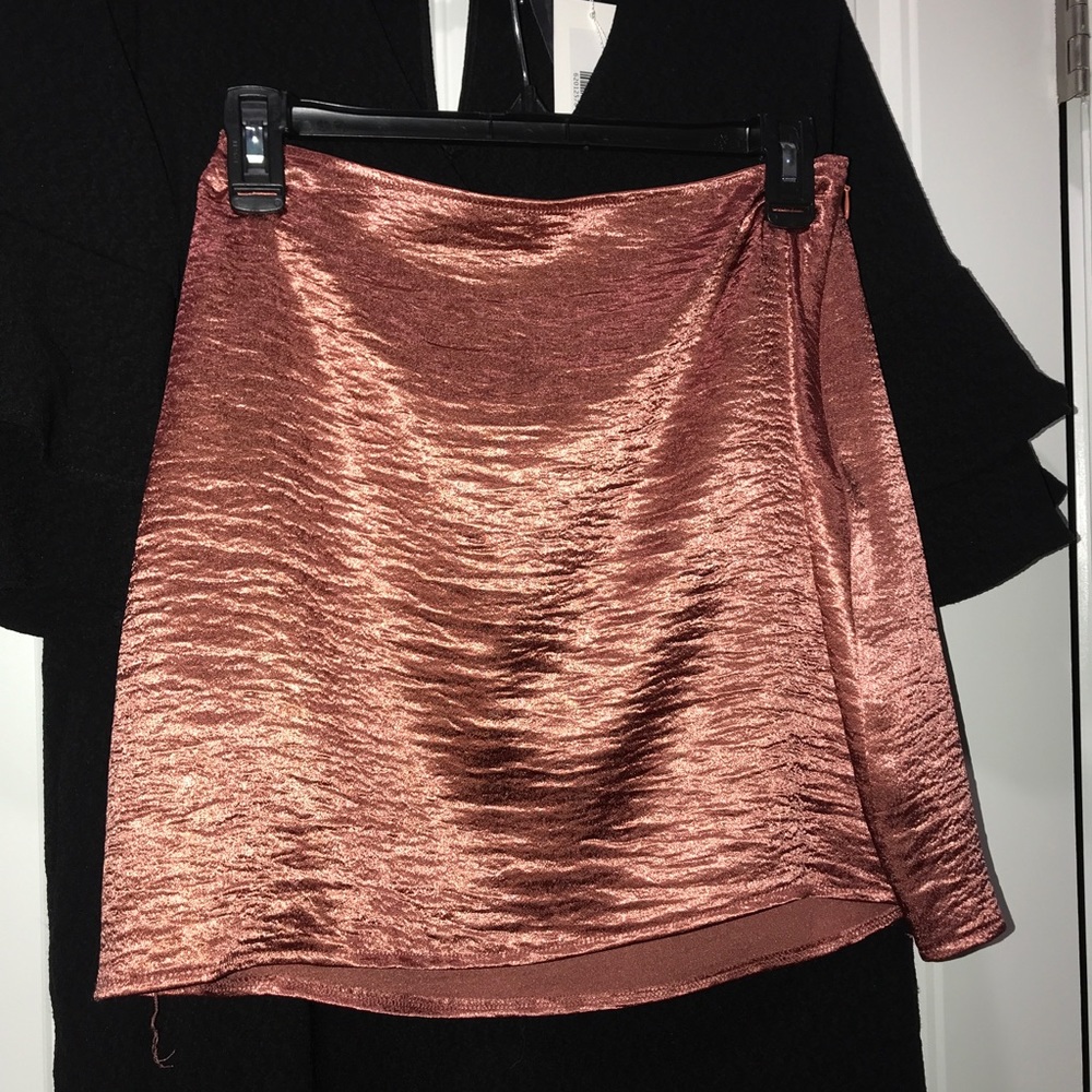 NWT- Satin Mini Skirt